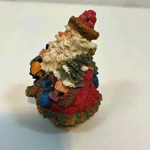 Crinkle Claus My Possible Dreams Santa with Tree #659011 Figurine Resin 4" Tall - Picture 3 of 10